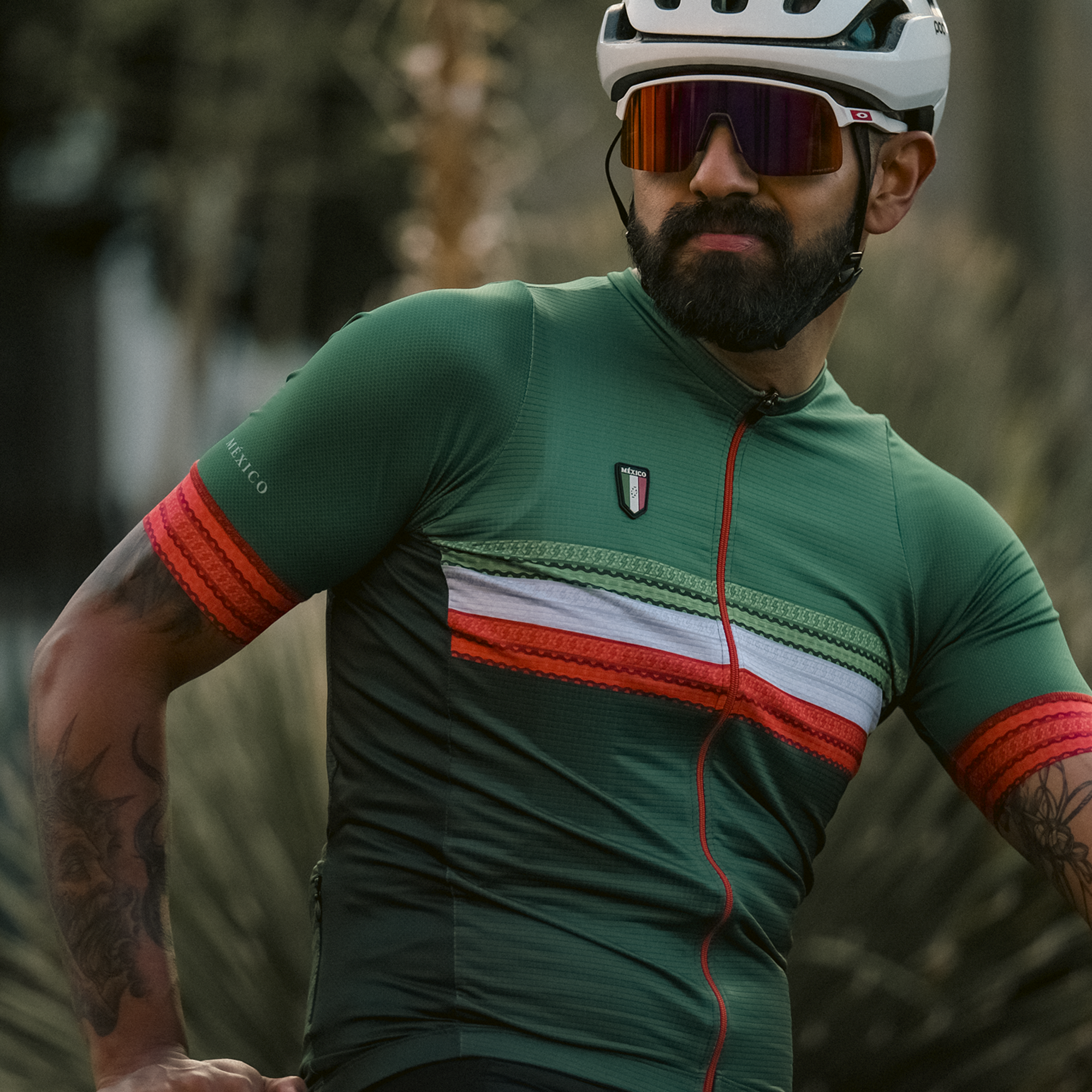 Jersey para ciclismo APHESIS México Esmeralda para caballero